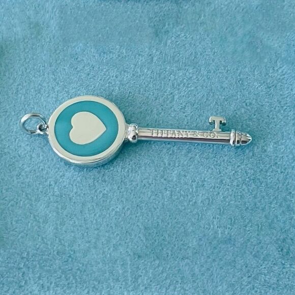 New Tiffany & Co. Blue Key Charm - Picture 5 of 8